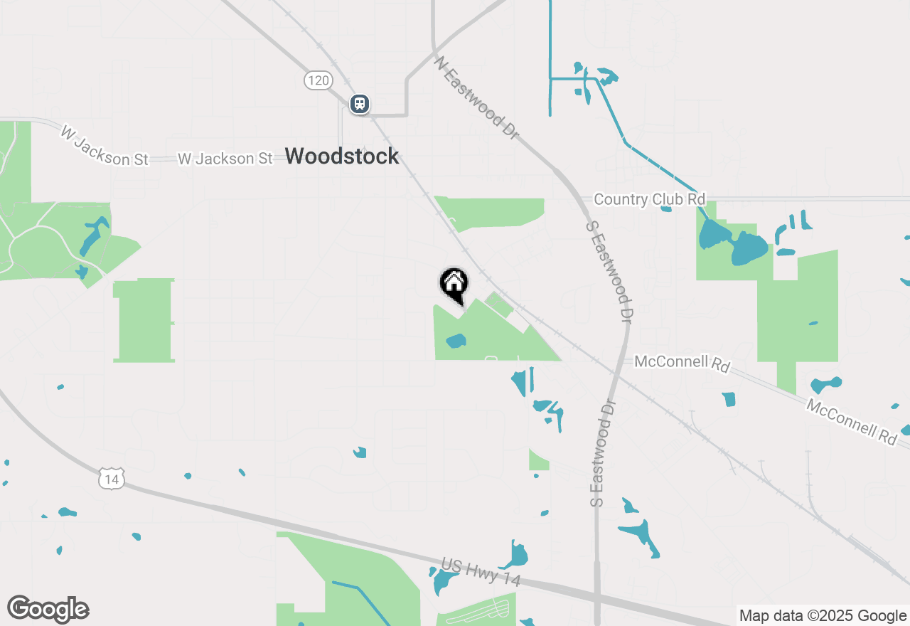 Map of 536 Lawndale Avenue, Woodstock, IL 60098