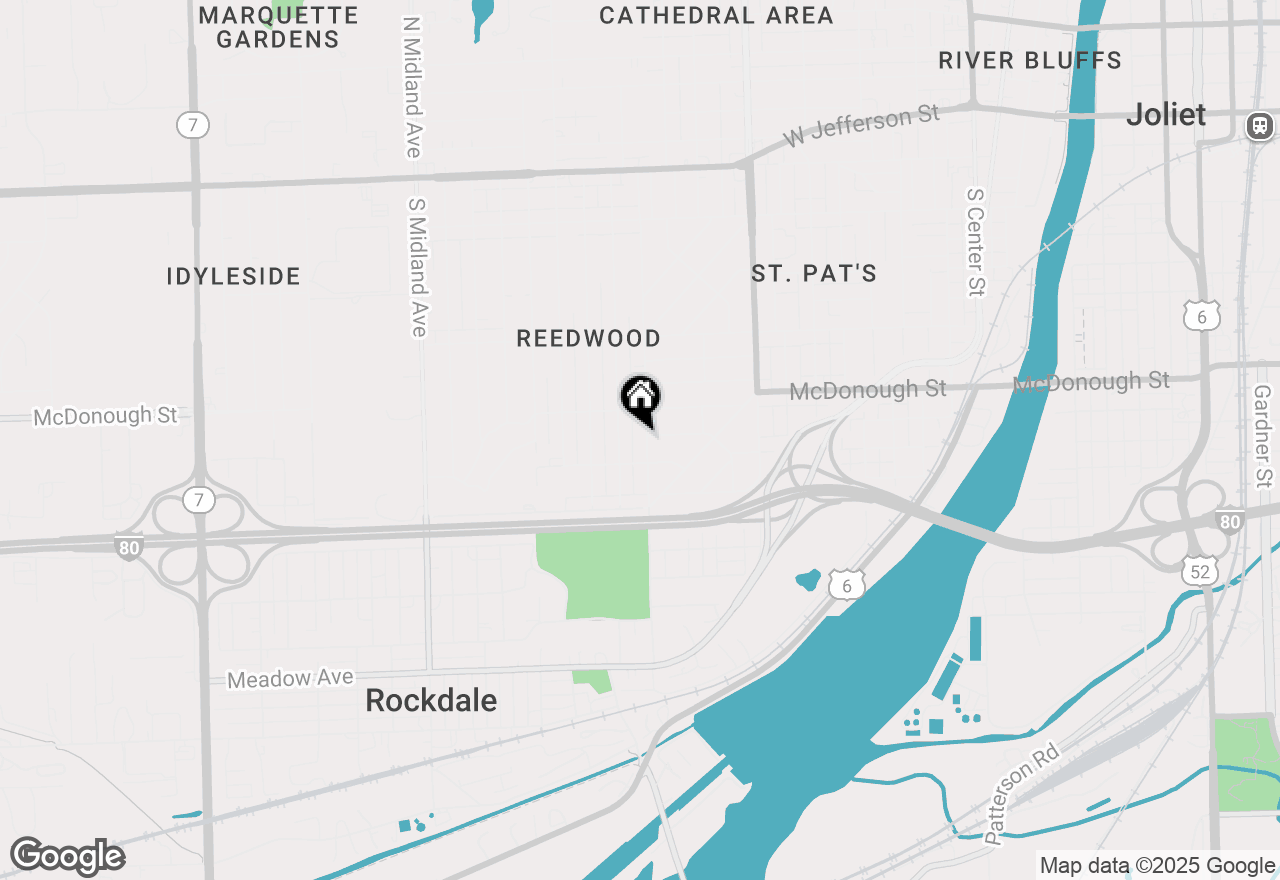 Map of 413 Wheeler Avenue, Joliet, IL 60436