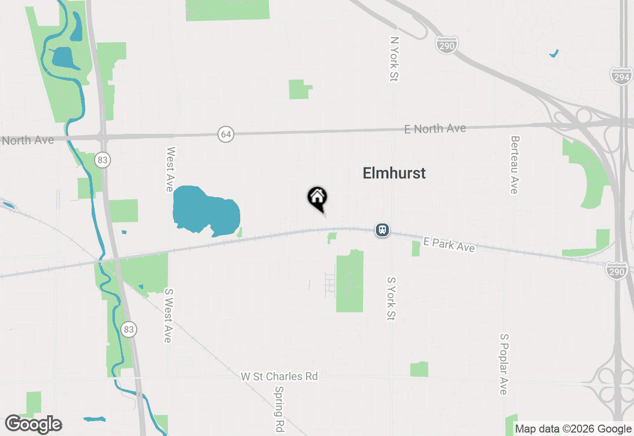 Map of 110 N Elm Avenue, Elmhurst, IL 60126