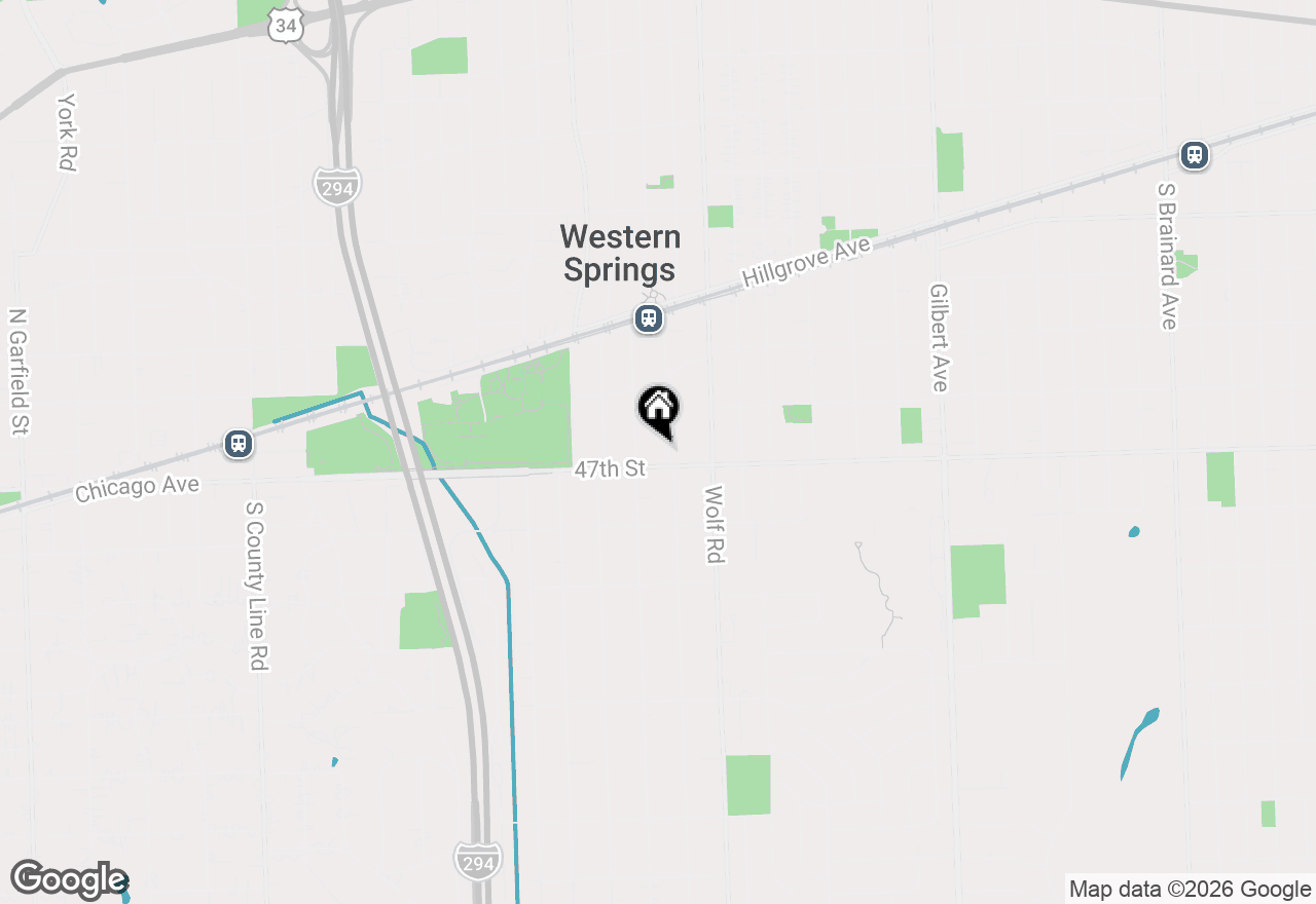 Map of 4636 Lawn Avenue, Western Springs, IL 60558