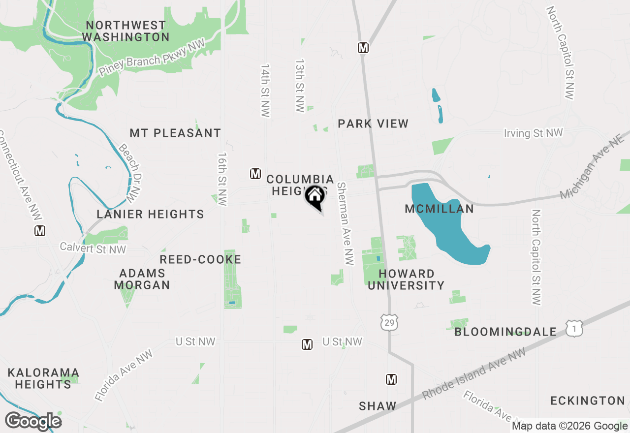Map of 1210 Girard Street Nw, Washington, DC 20009