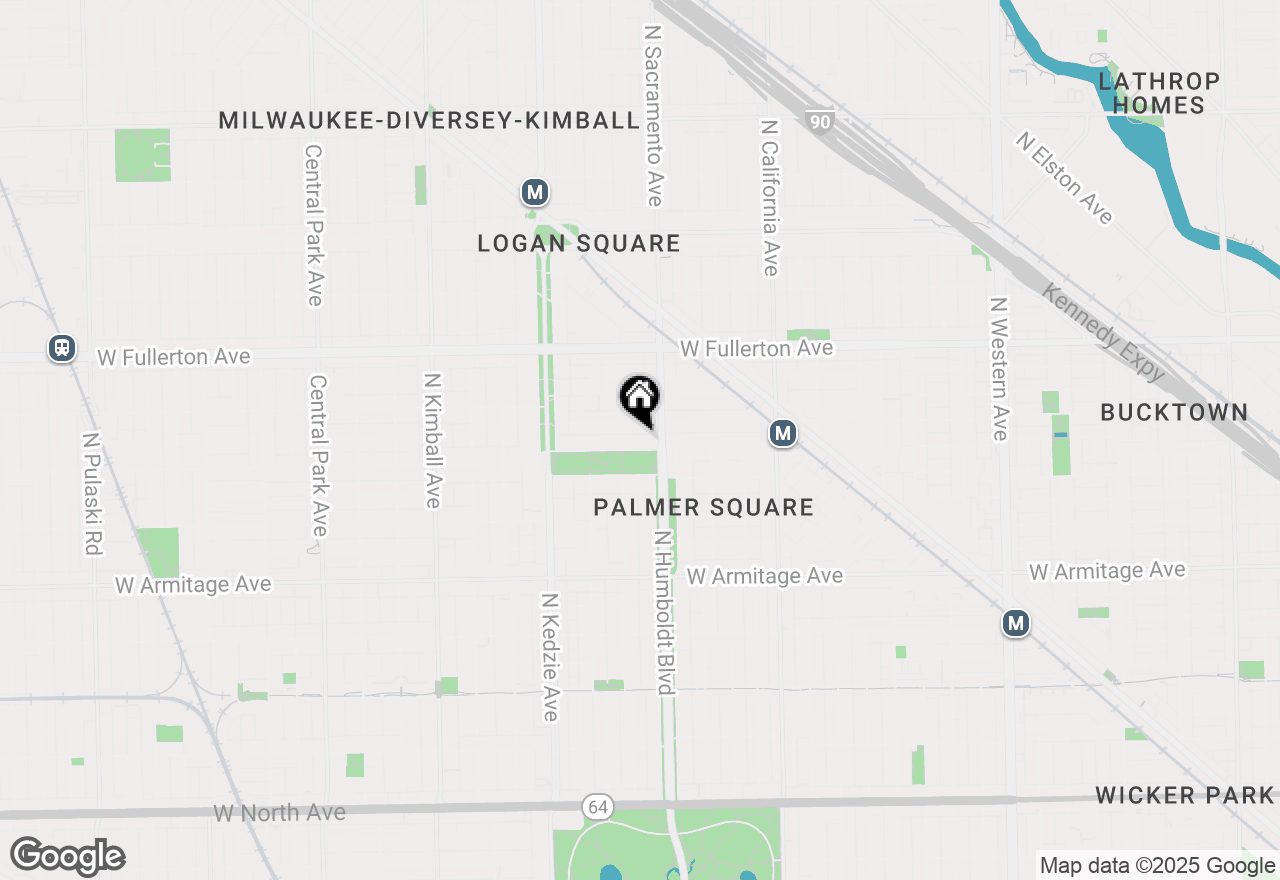 Map of 3022 W Palmer Square #101, Chicago, IL 60647