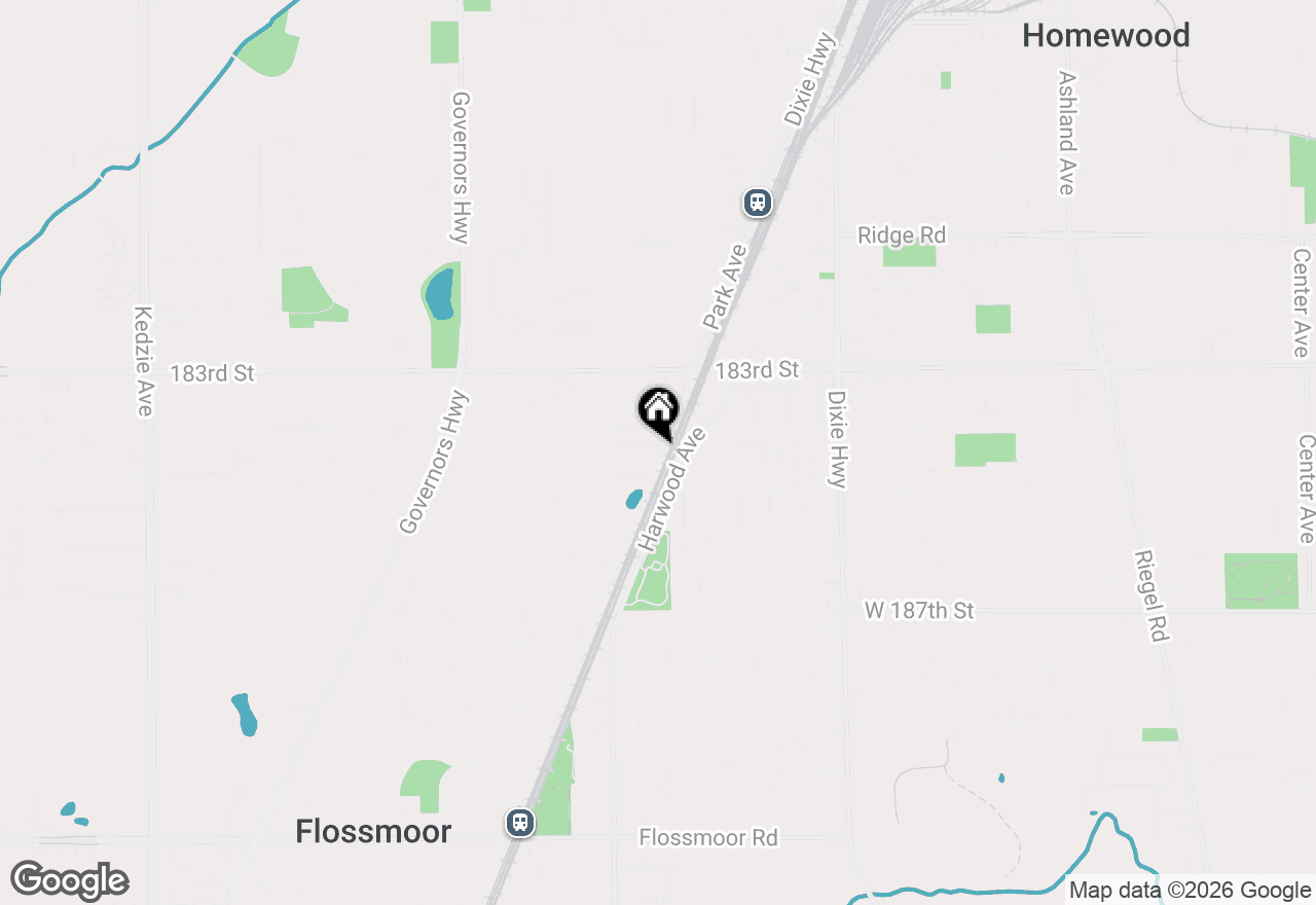 Map of 2311 Clyde Terrace, Homewood, IL 60430