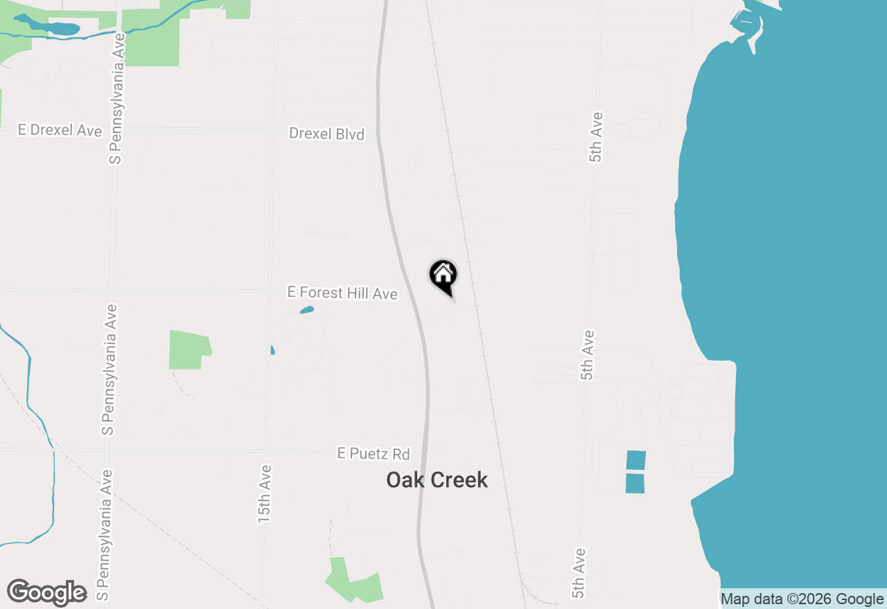 Map of 3640 E Barbara Ct #202, Oak Creek, WI 53154