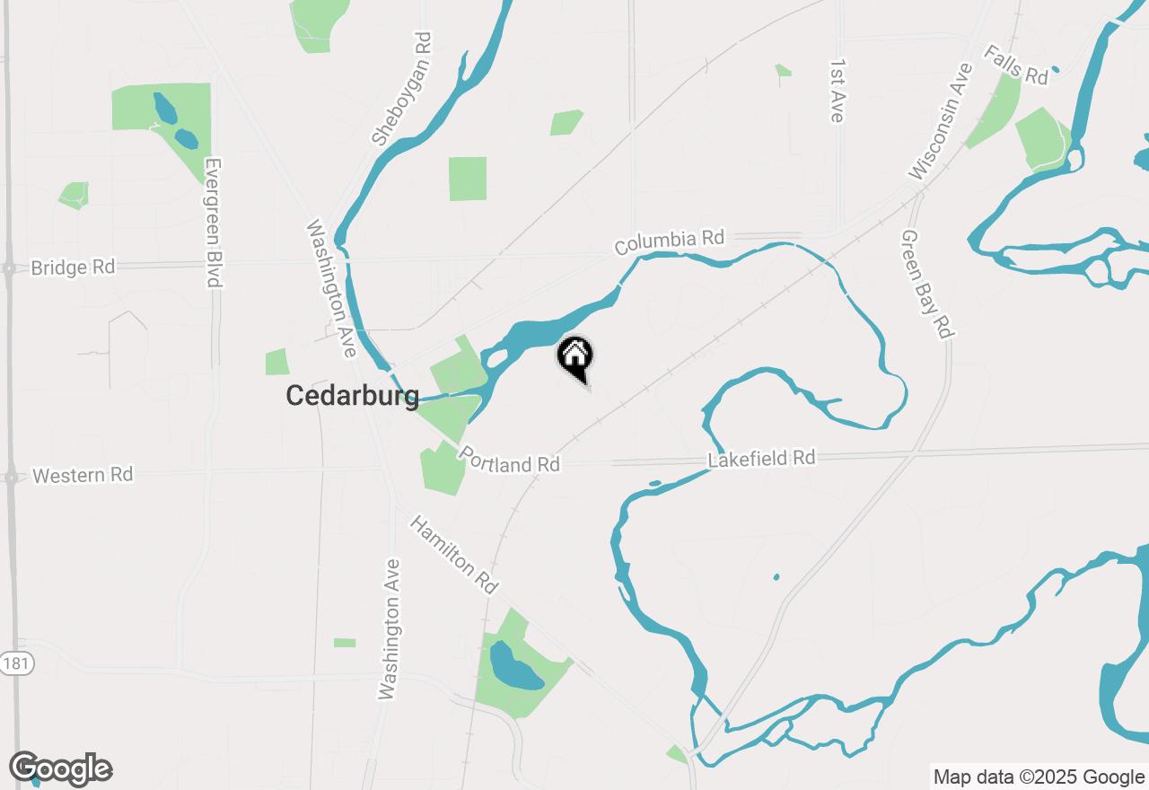 Map of W53N565 Highland Dr, Cedarburg, WI 53012