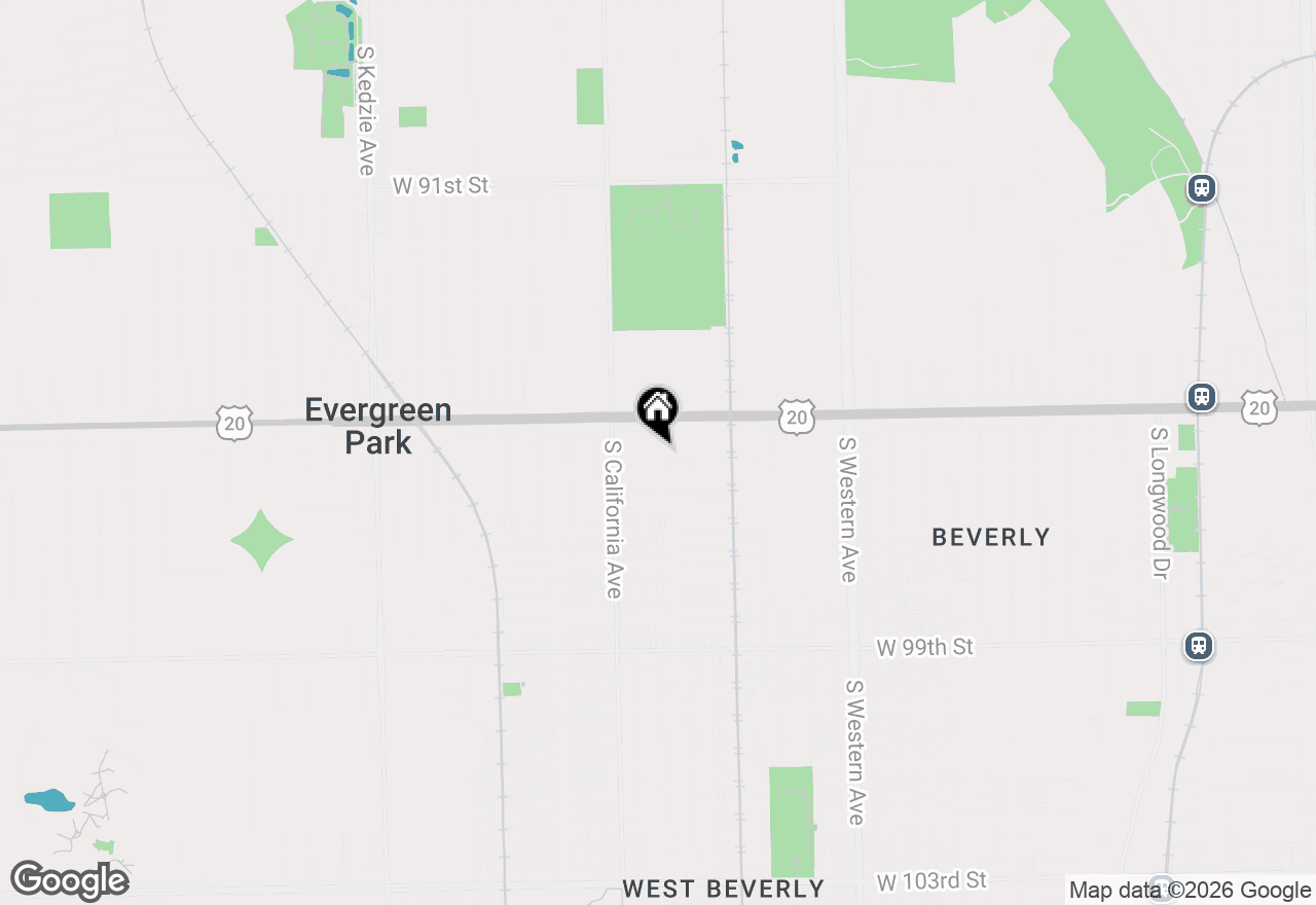 Map of 9535 S Fairfield Avenue, Evergreen Park, IL 60805