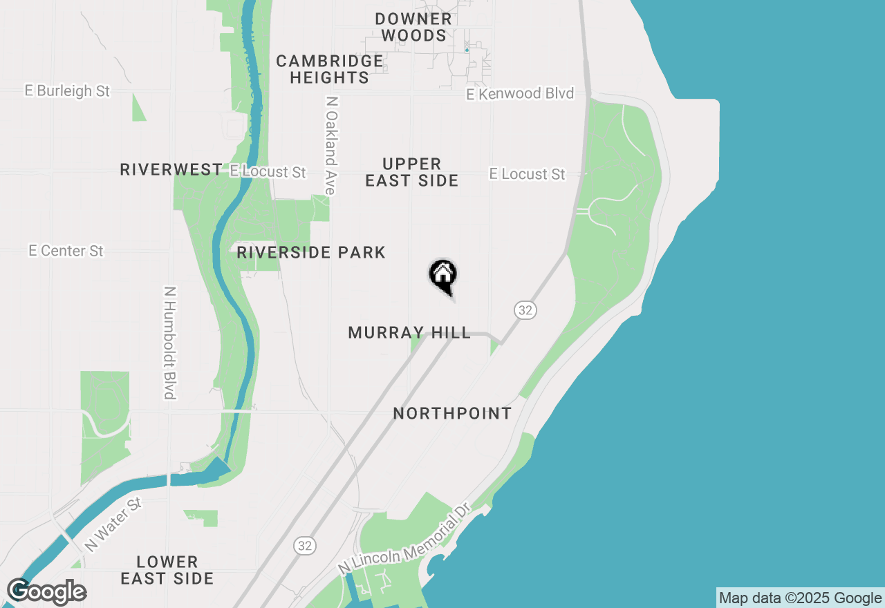 Map of 2551 N Prospect Ave, Milwaukee, WI 53211