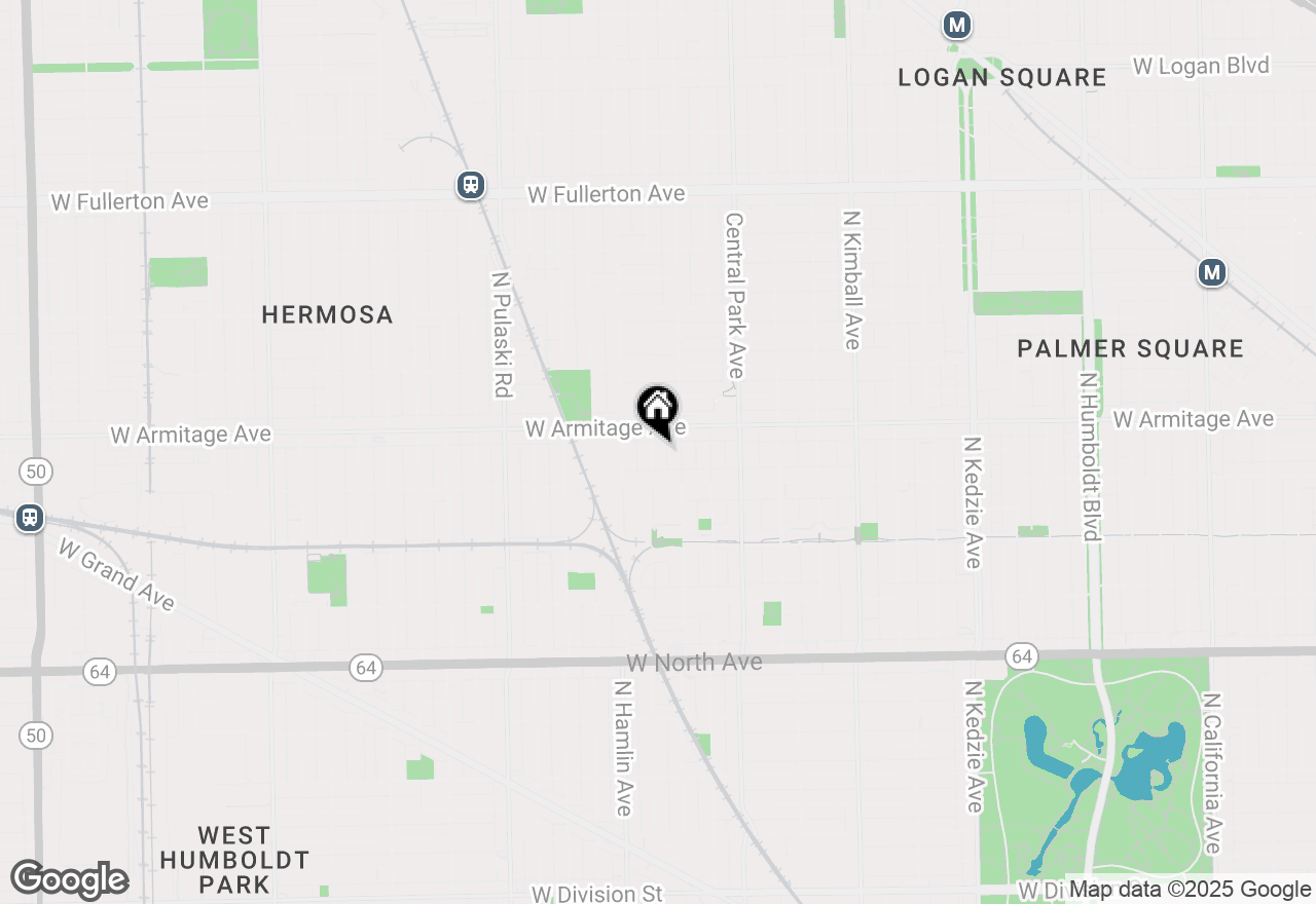 Map of 1933 N Ridgeway Avenue, Chicago, IL 60647