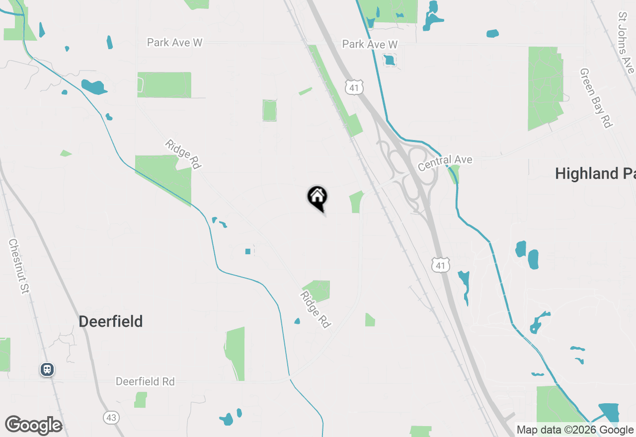 Map of 1380 Cavell Avenue, Highland Park, IL 60035