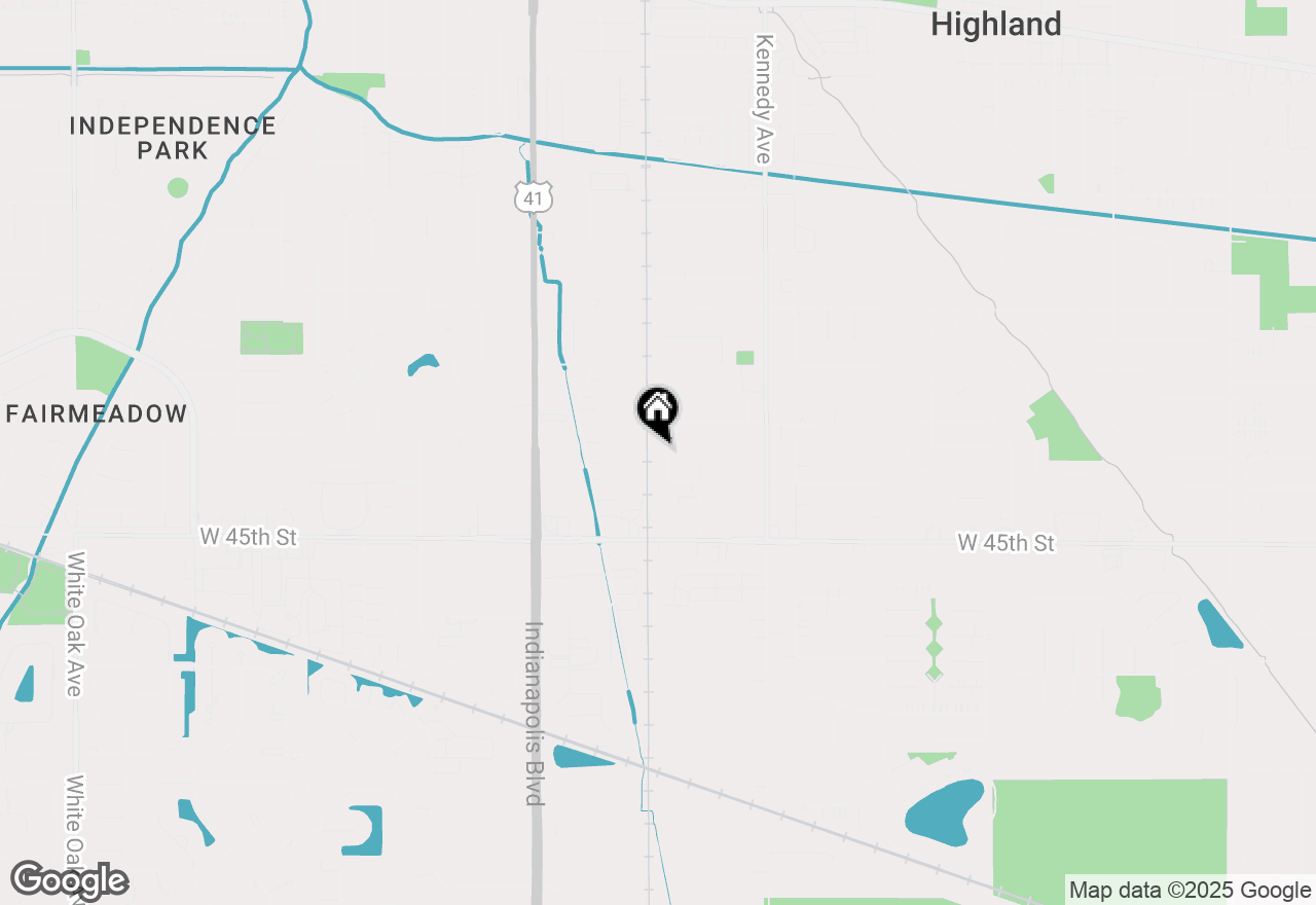 Map of 9524 Hook Street, Highland, IN 46322