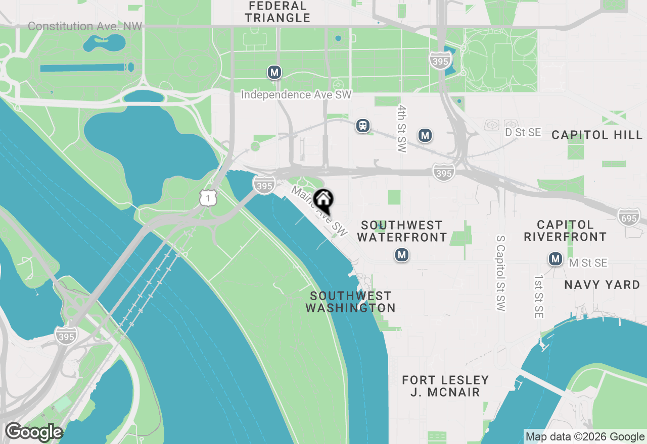 Map of 45 Sutton Square Sw #1118, Washington, DC 20024