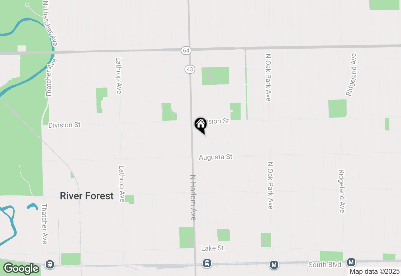 Map of 801 N Marion Street, Oak Park, IL 60302