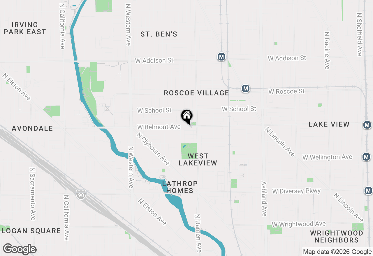 Map of 2039 W Belmont Avenue #3, Chicago, IL 60618