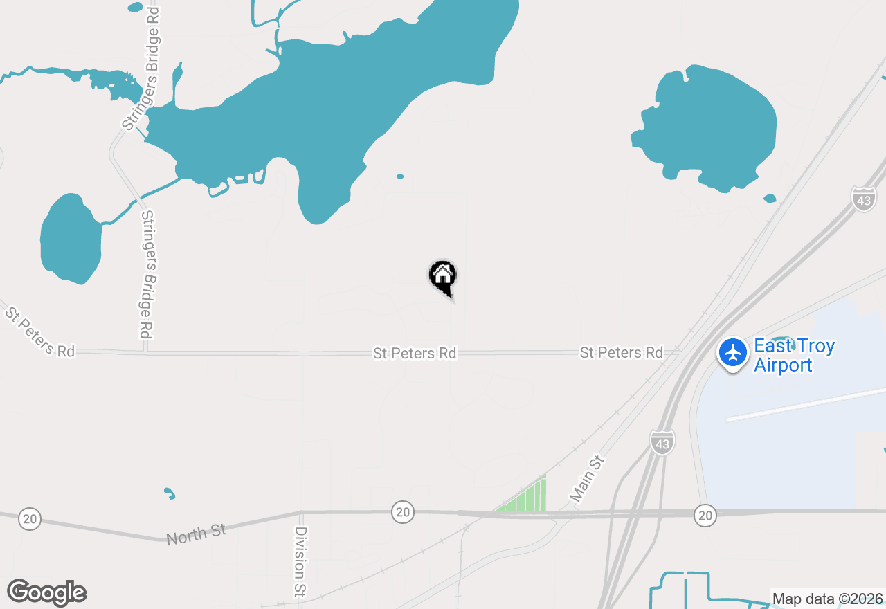 Map of 2687 Oakmont Dr, East Troy, WI 53120