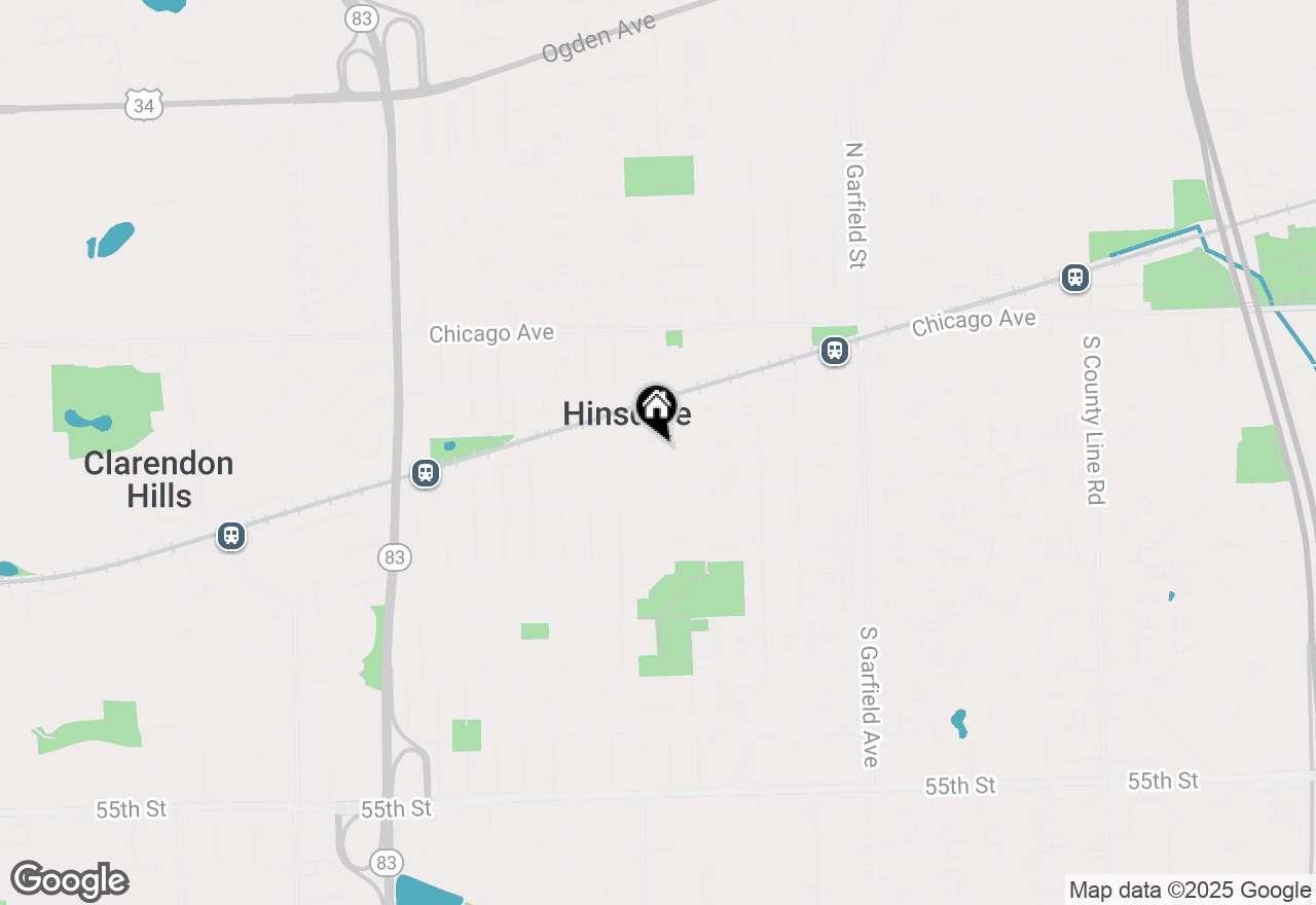 Map of 408 W 2nd Street, Hinsdale, IL 60521