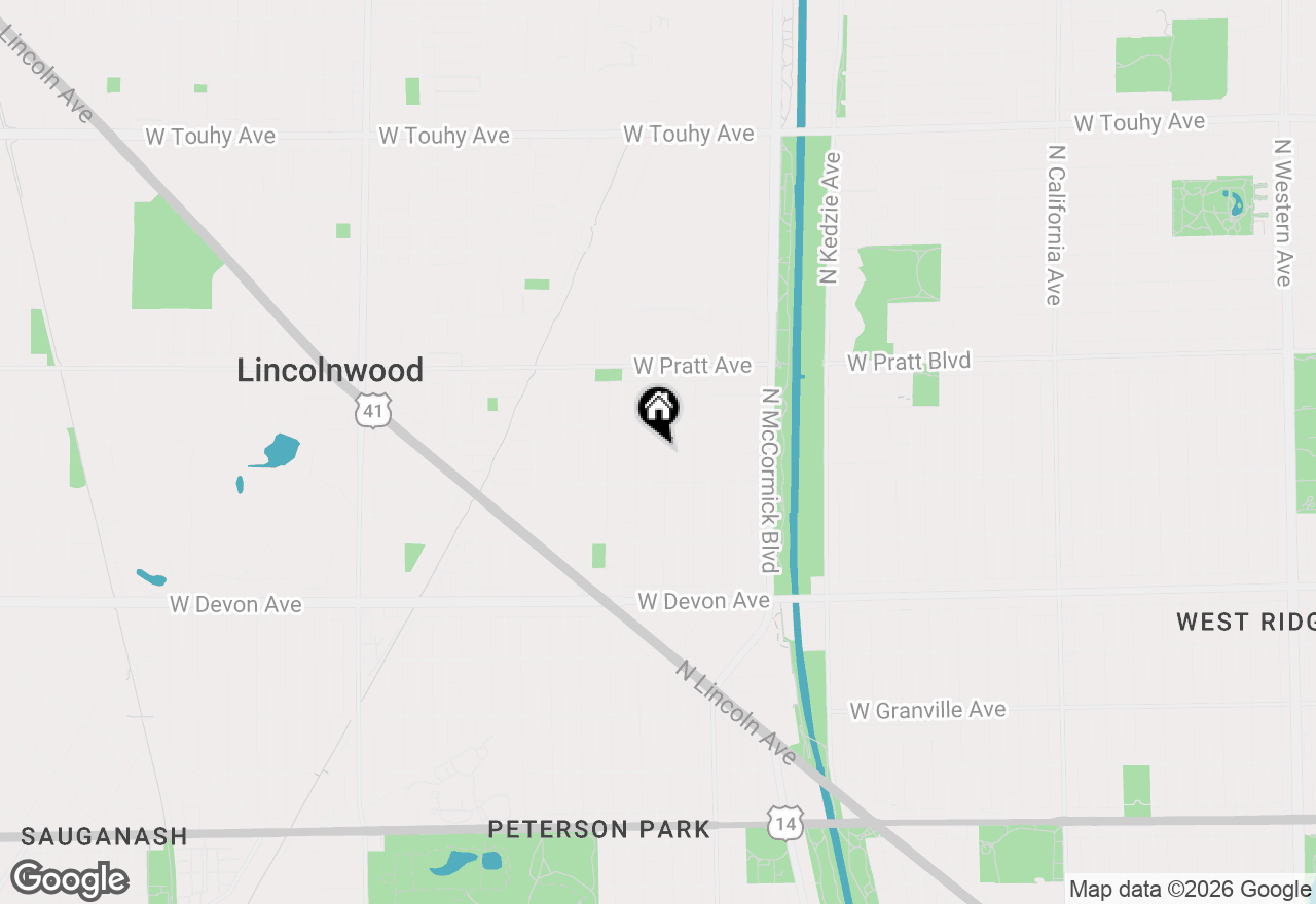 Map of 6631 N Saint Louis Avenue, Lincolnwood, IL 60712