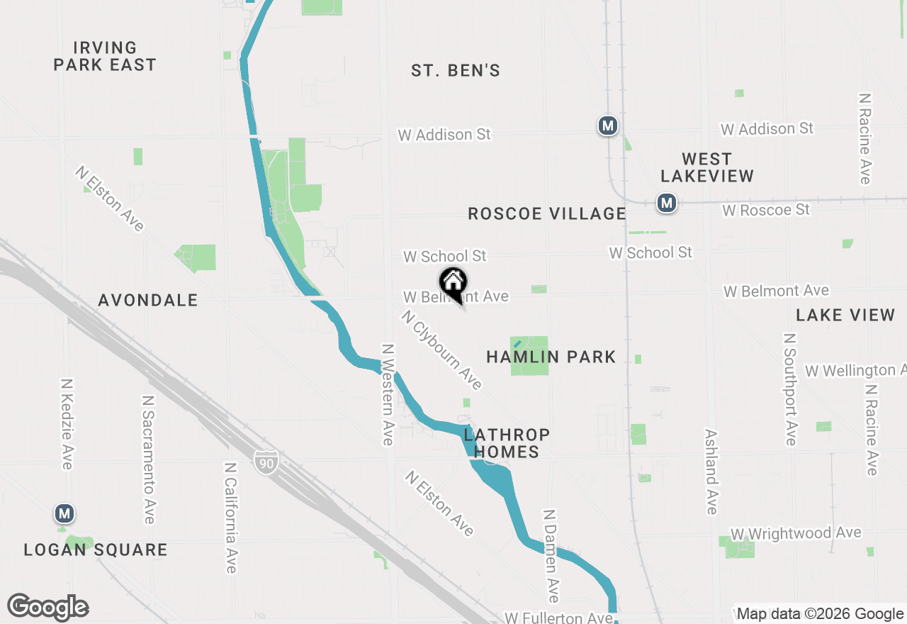 Map of 2220 W Fletcher Street, Chicago, IL 60618