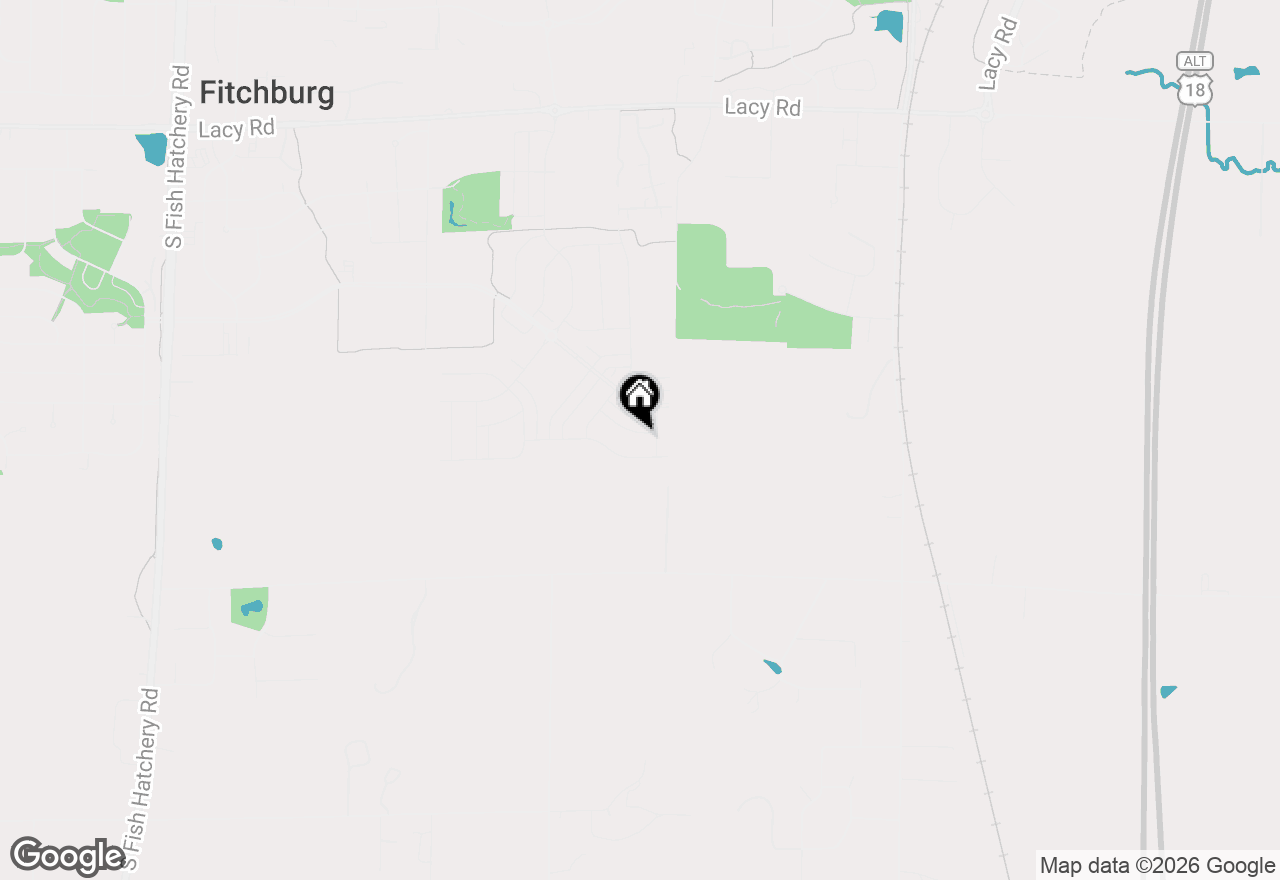 Map of 5299 Athlone Road, Fitchburg, WI 53711