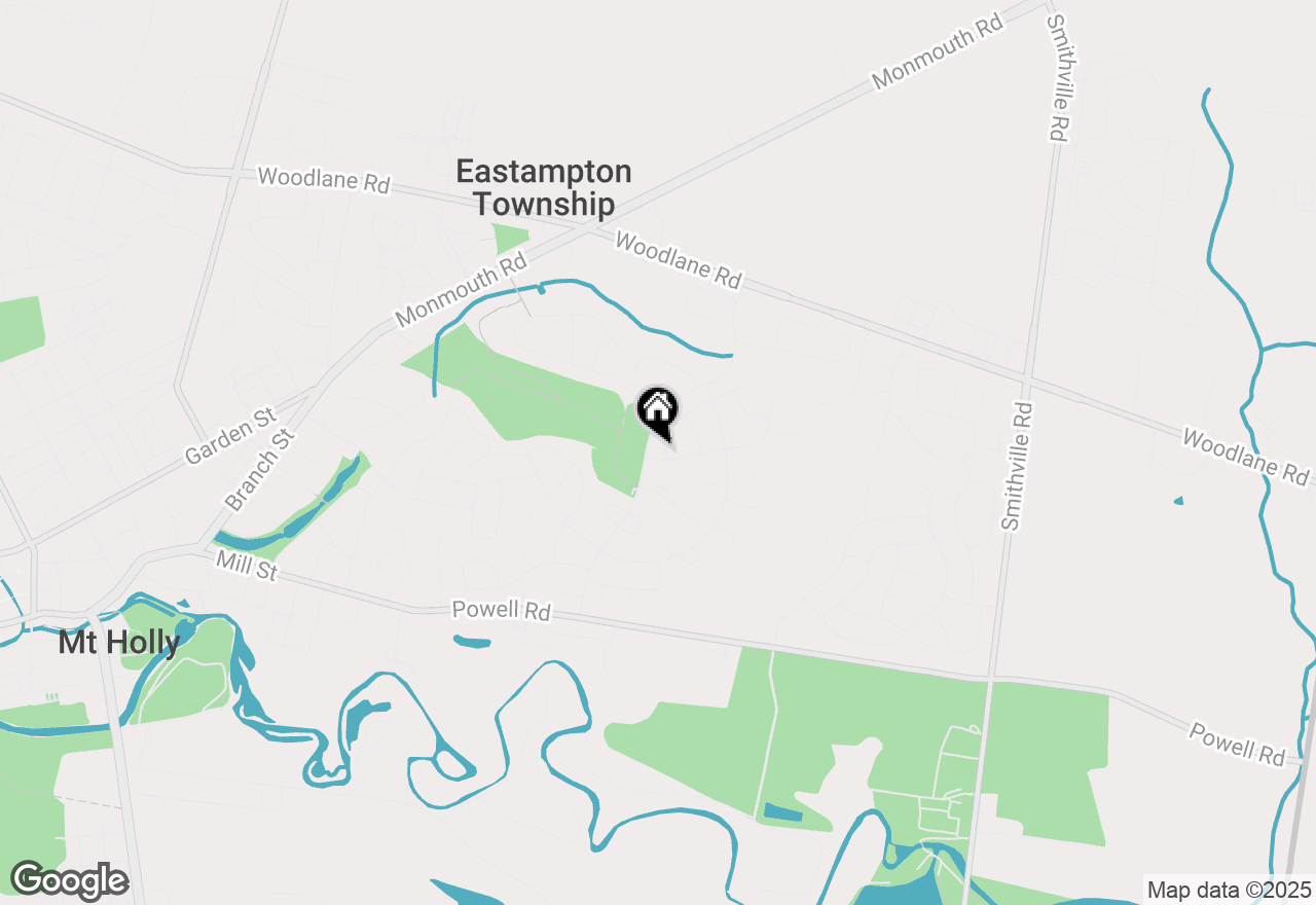 Map of 1 Chelsea Road, Mount Holly, NJ 08060