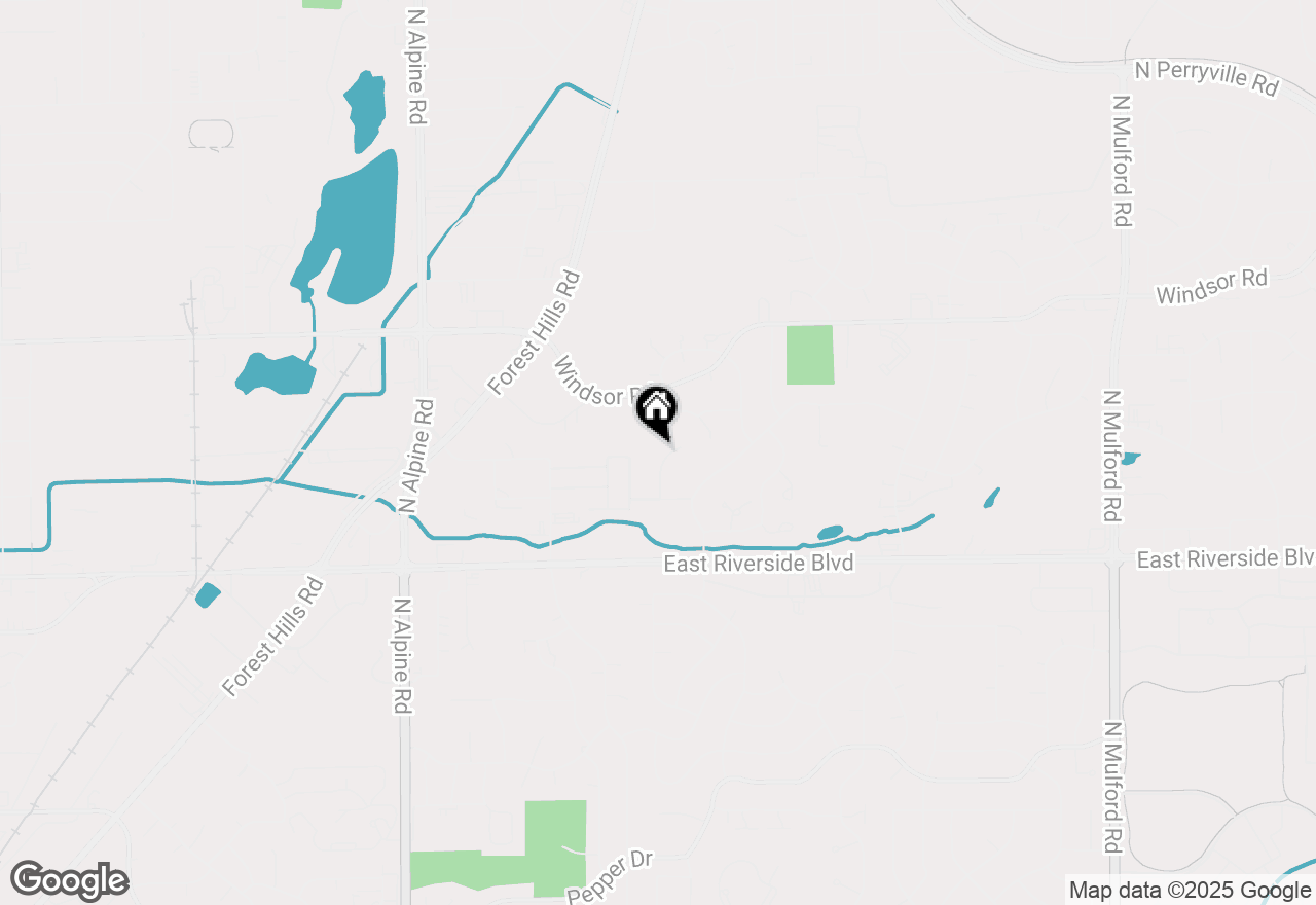 Map of 4210 Woodlake Court, Loves Park, IL 61111