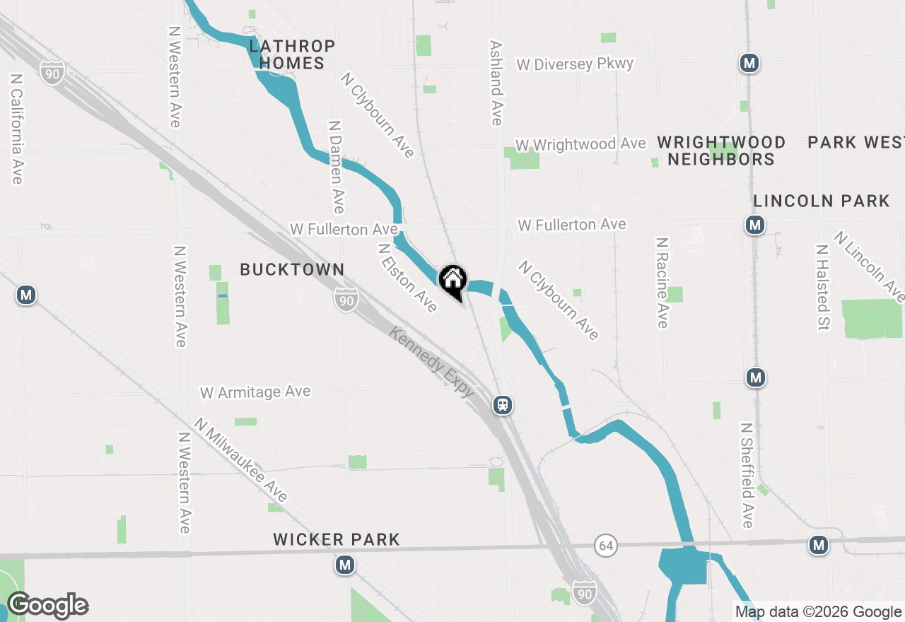 Map of 1701 W Webster Avenue #204, Chicago, IL 60614