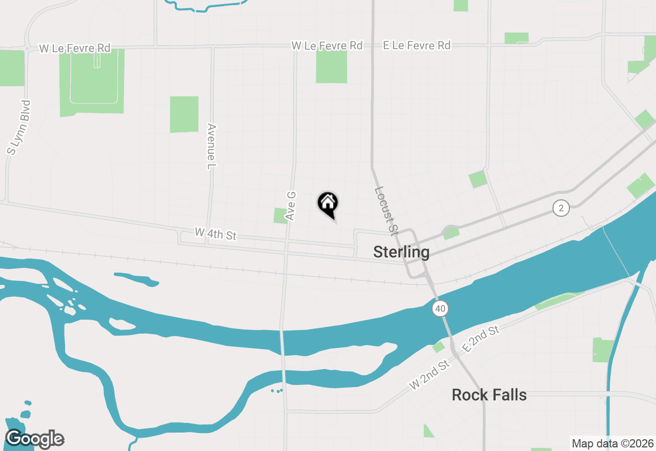 Map of 410 W 5th Street, Sterling, IL 61081