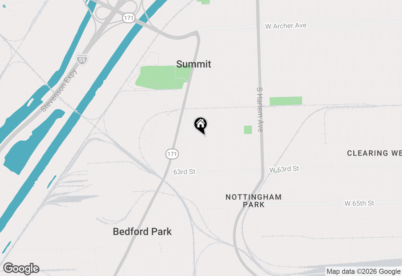 Map of 7535 W 61st Street, Summit, IL 60501