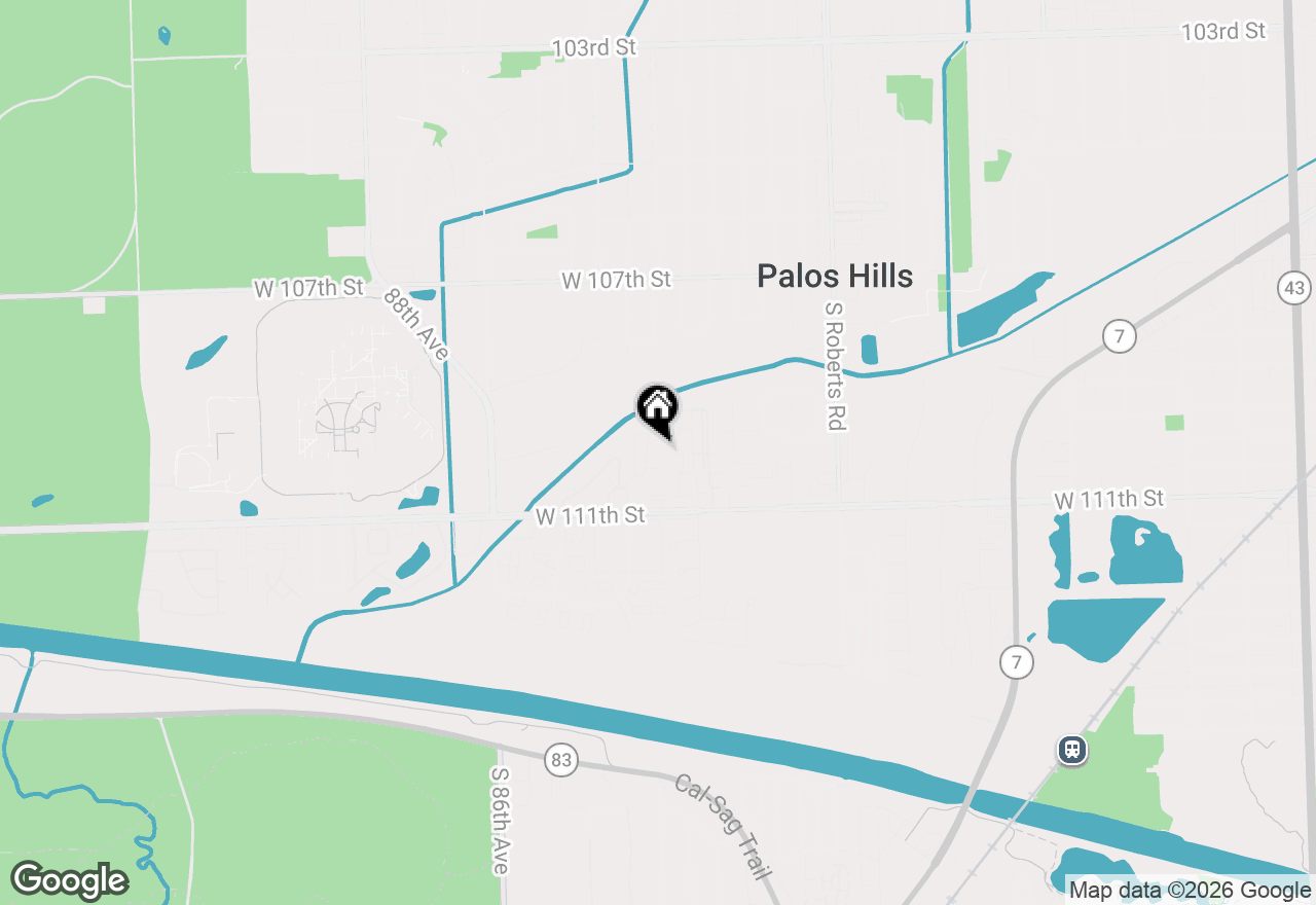 Map of 10985 S 84th Avenue #2B, Palos Hills, IL 60465