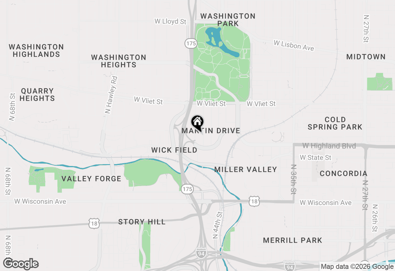 Map of 1154 N 46th St #1156, Milwaukee, WI 53208