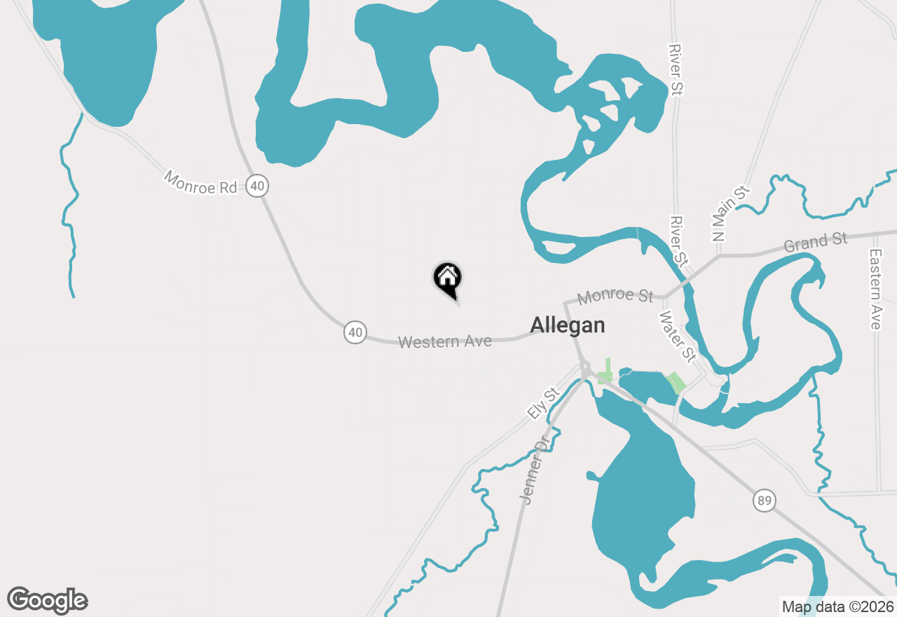 Map of 229 Robinson Street, Allegan, MI 49010