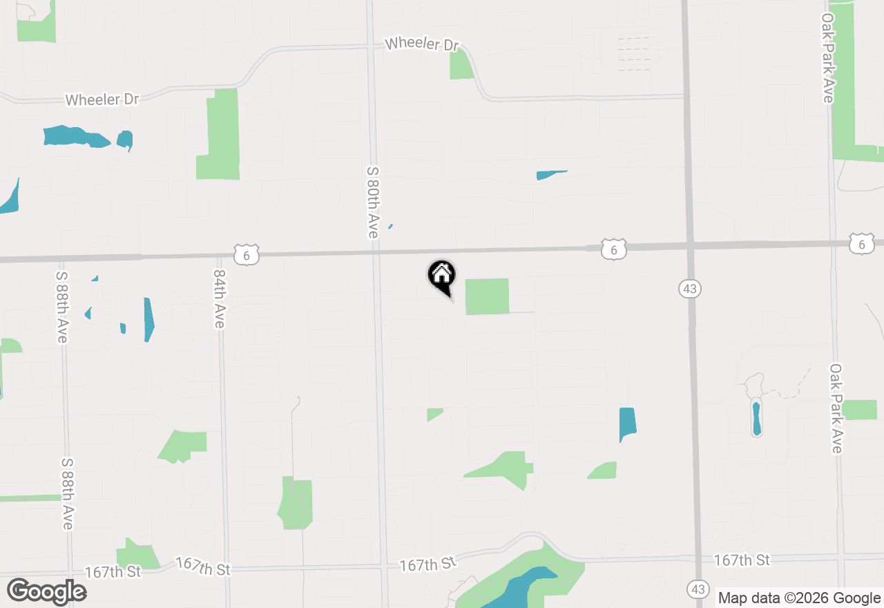 Map of 7809 160th Street, Tinley Park, IL 60477