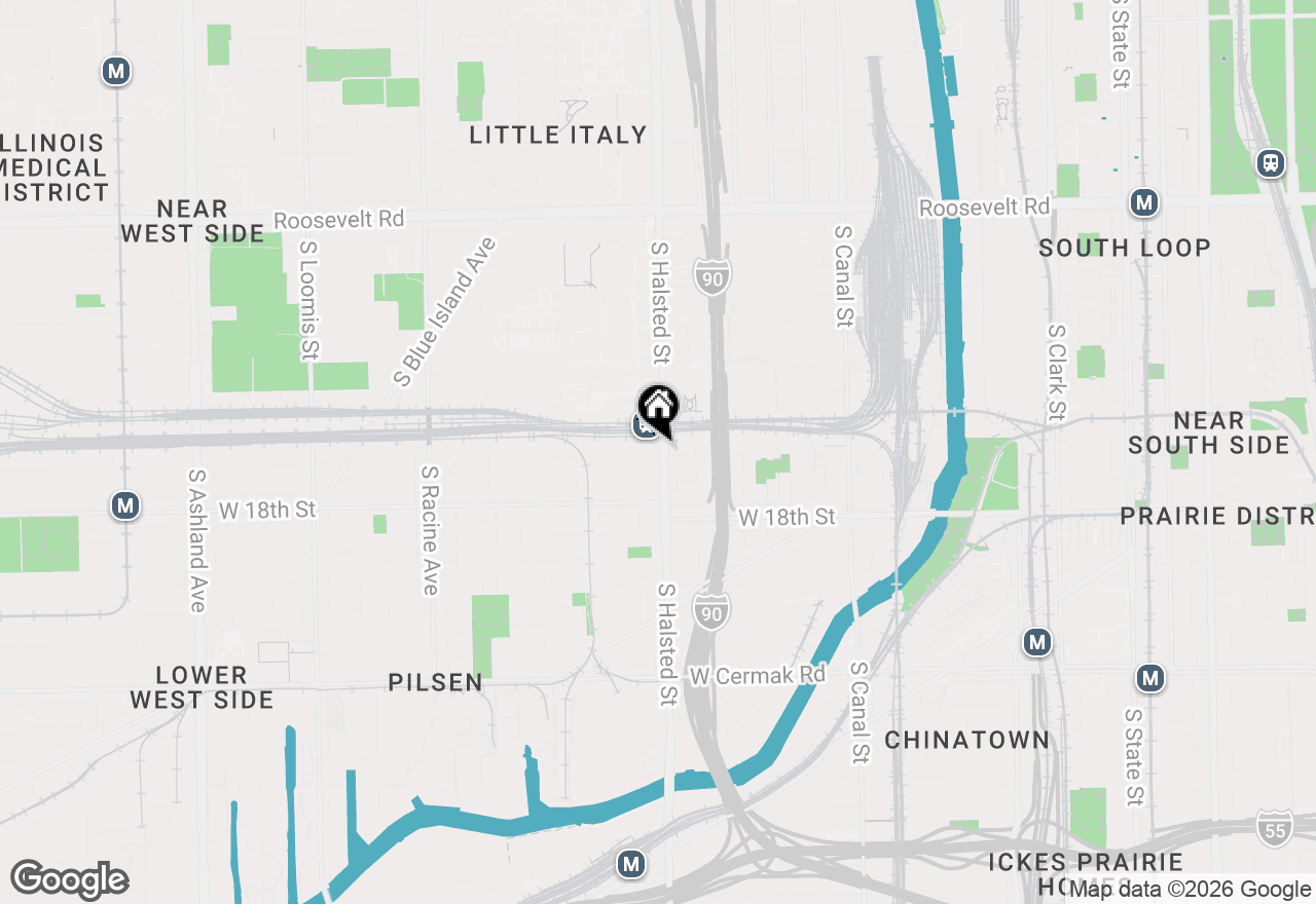 Map of 1610 S Halsted Street #401, Chicago, IL 60608