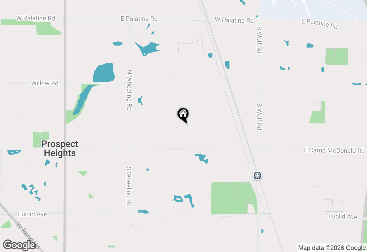 Map of 105 E Elaine Circle, Prospect Heights, IL 60070