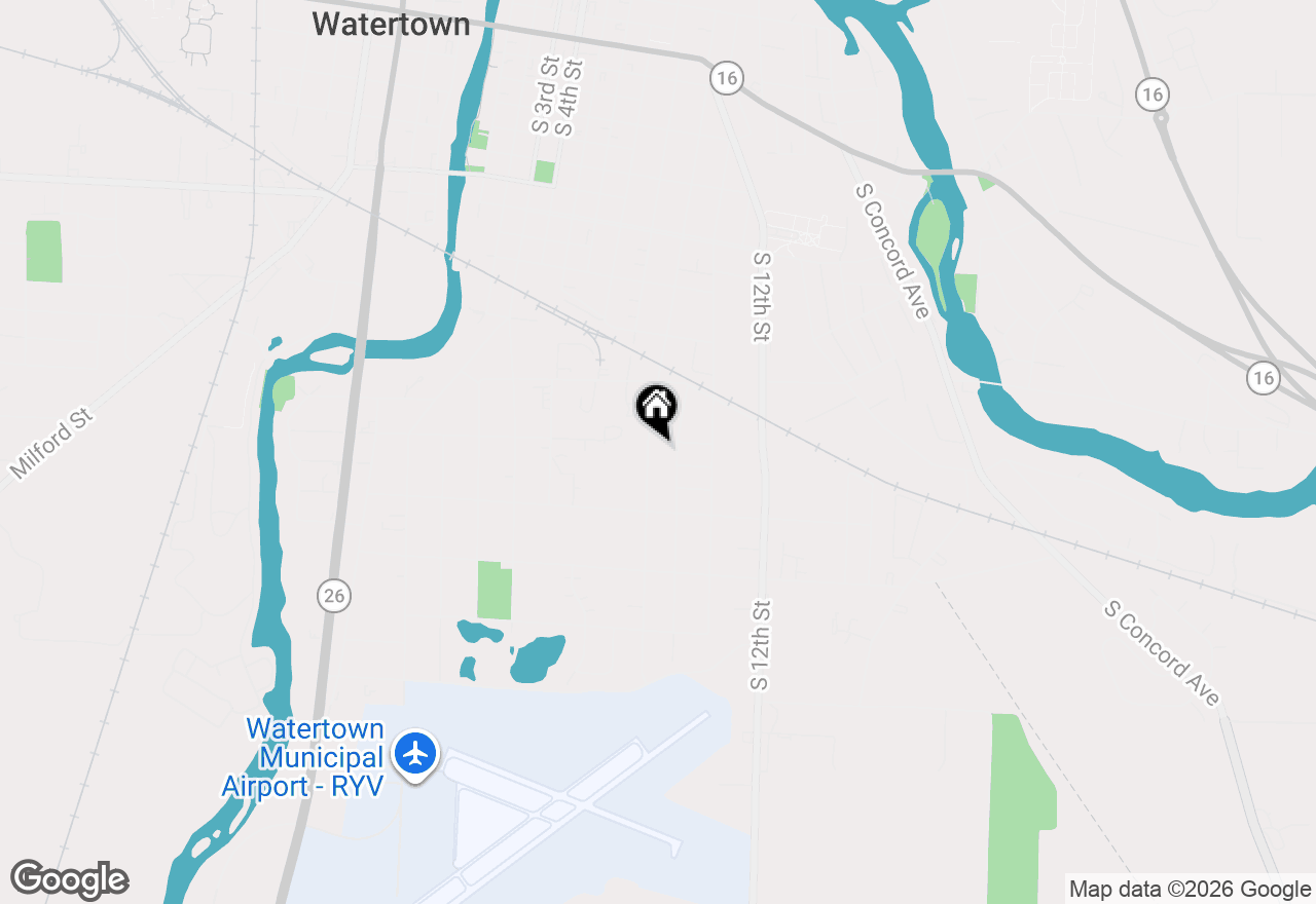 Map of 1303 S 9th St, Watertown, WI 53094