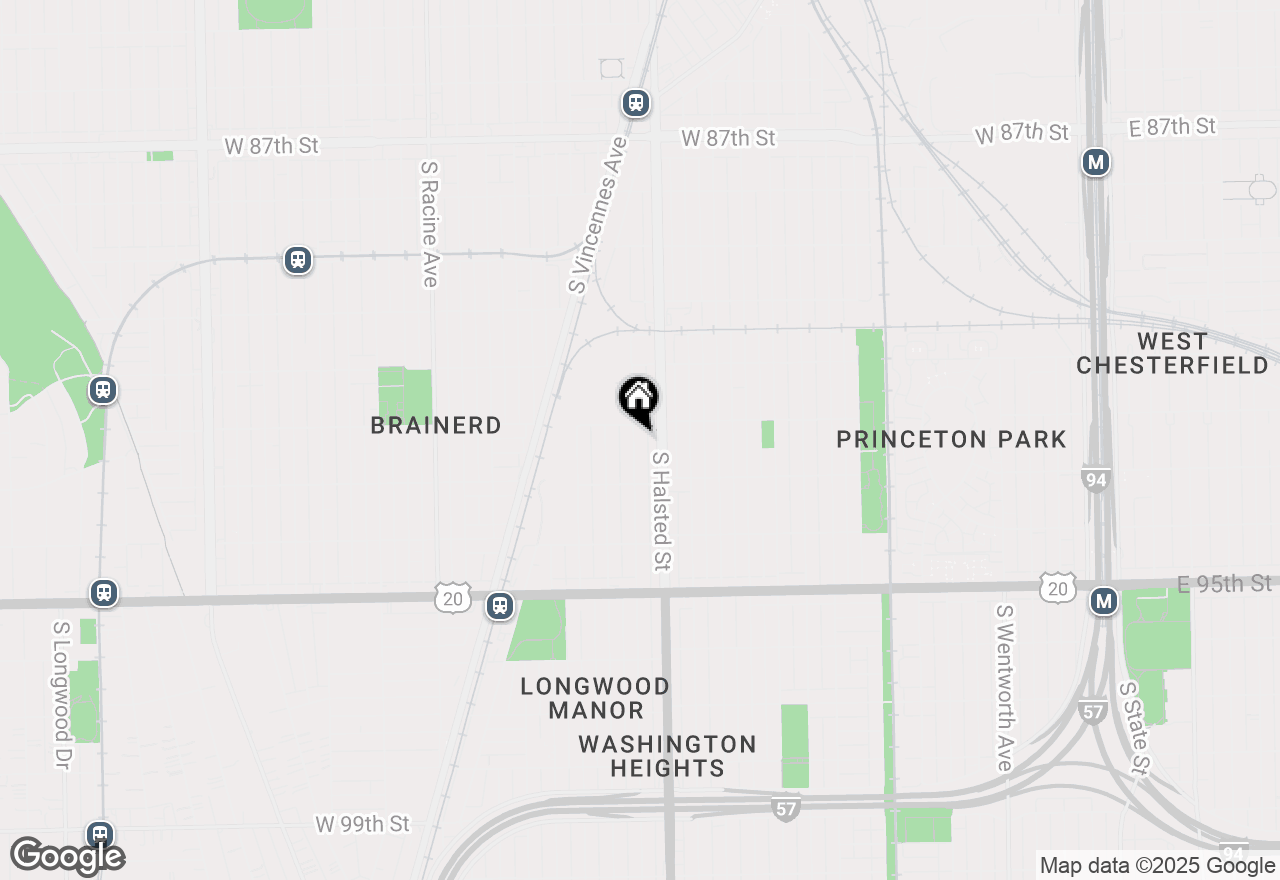 Map of 9215 S Green Street, Chicago, IL 60620