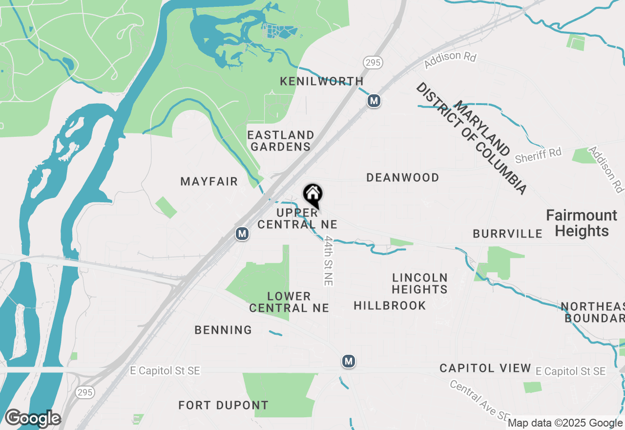 Map of 4313 Hunt Place Ne, Washington, DC 20019