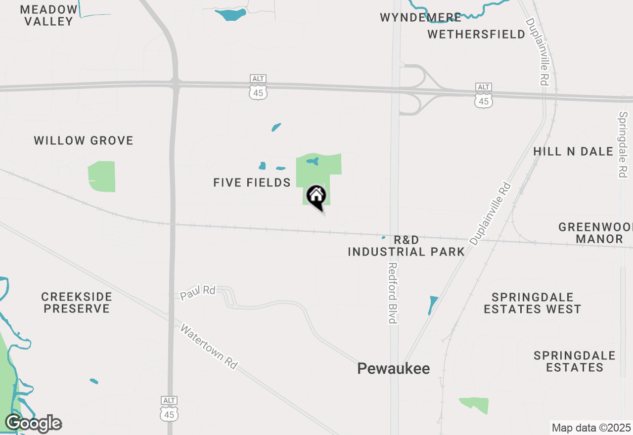 Map of W233N3053 Oakmont Ct #A, Pewaukee, WI 53072