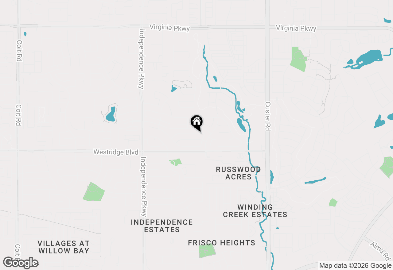 Map of 9721 Meadow Rue Drive, Mckinney, TX 75072
