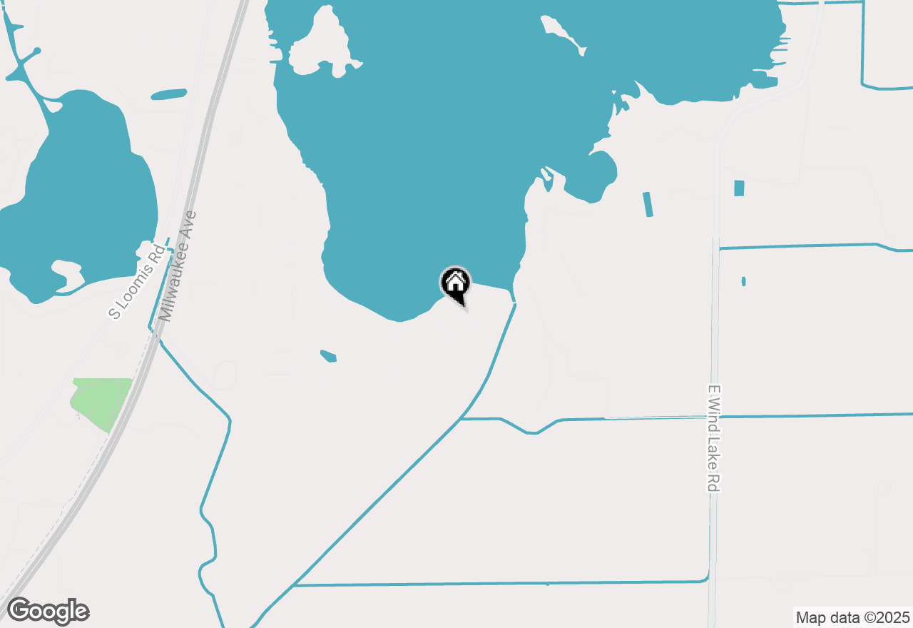 Map of 25621 S Wind Lake Rd, Waterford, WI 53185