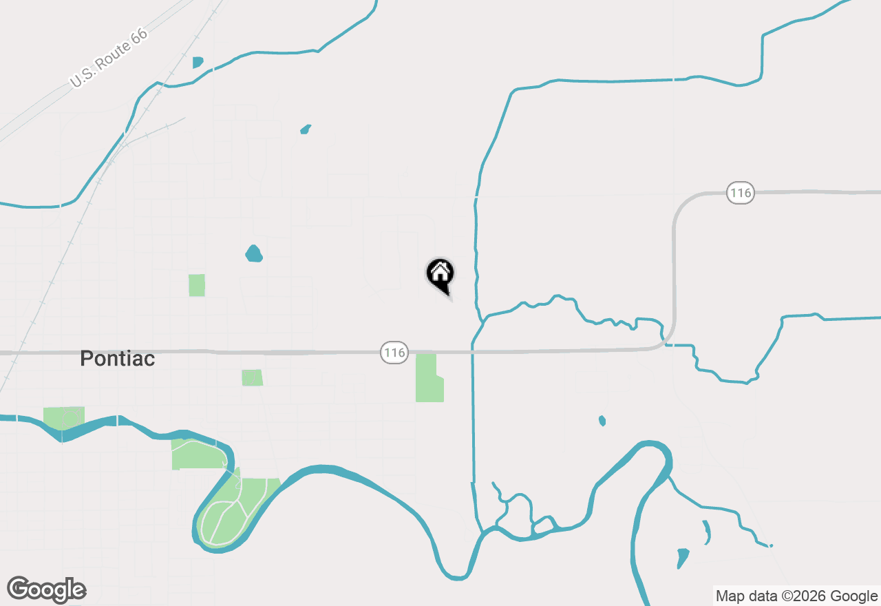Map of 608 N Cherokee Lane, Pontiac, IL 61764