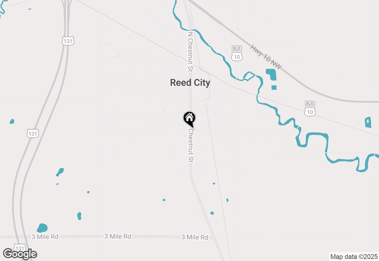 Map of (Address confidential), Reed City, Michigan 49677