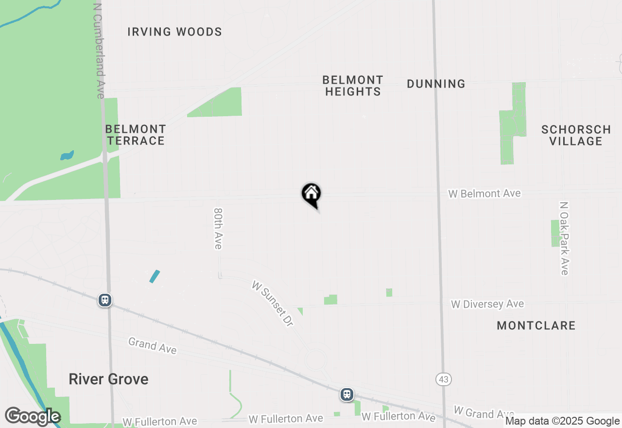 Map of 3110 N 76th Court, Elmwood Park, IL 60707