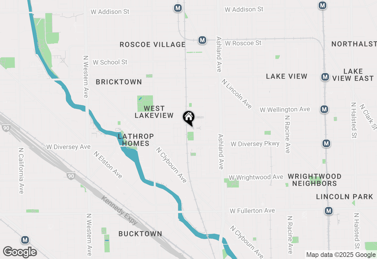 Map of 1758 W Surf Street, Chicago, IL 60657