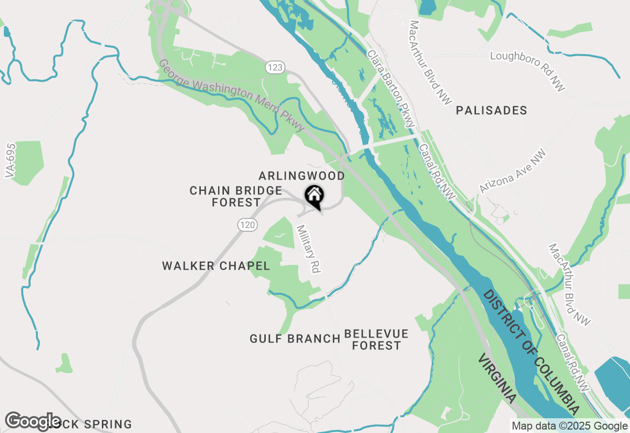 Map of 3833 N Oakland Street, Arlington, VA 22207