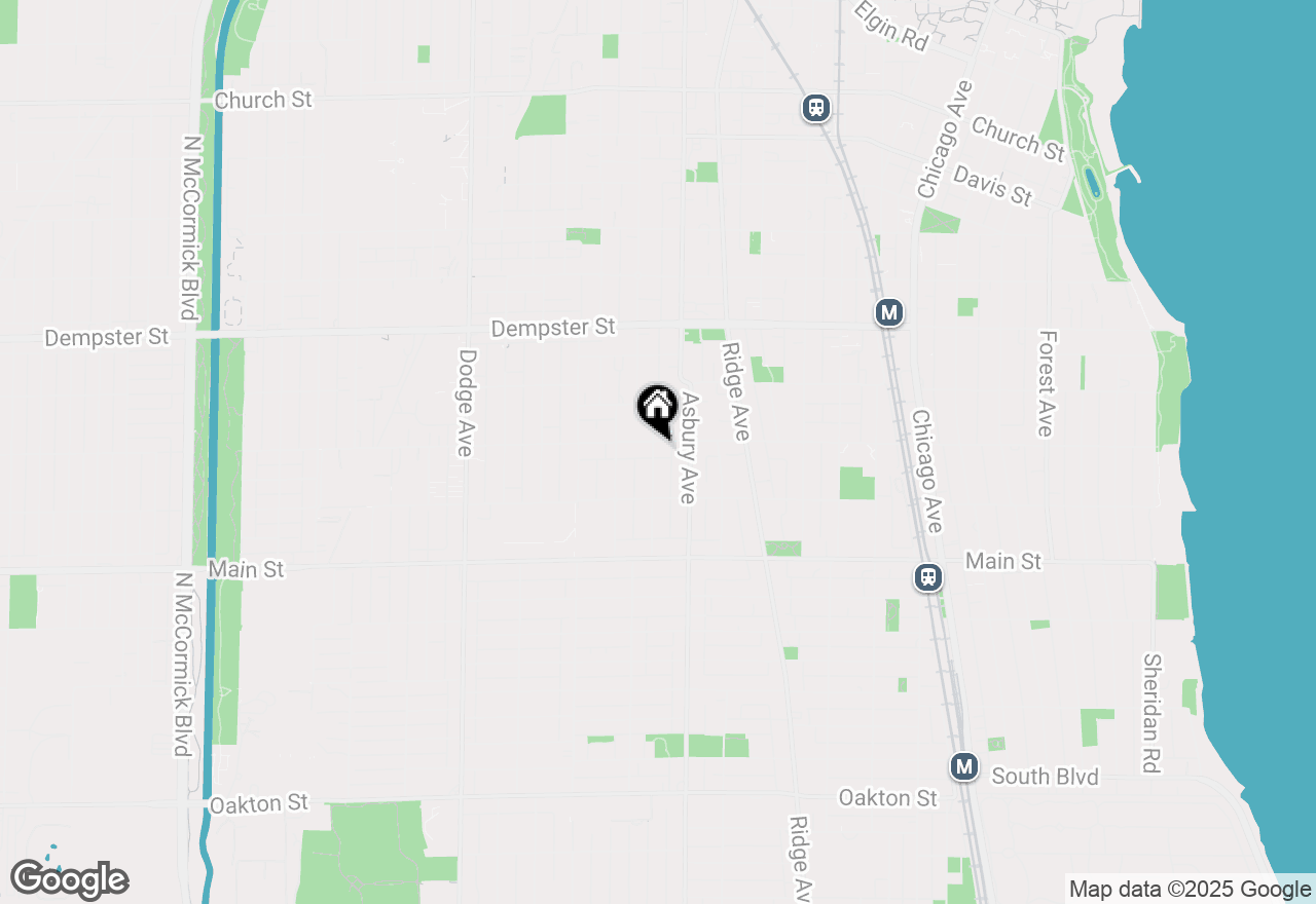 Map of 1326 Greenleaf Street, Evanston, IL 60202