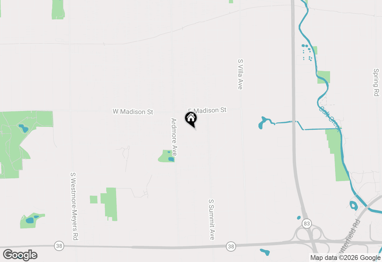 Map of 100 E Adams Avenue, Villa Park, IL 60181
