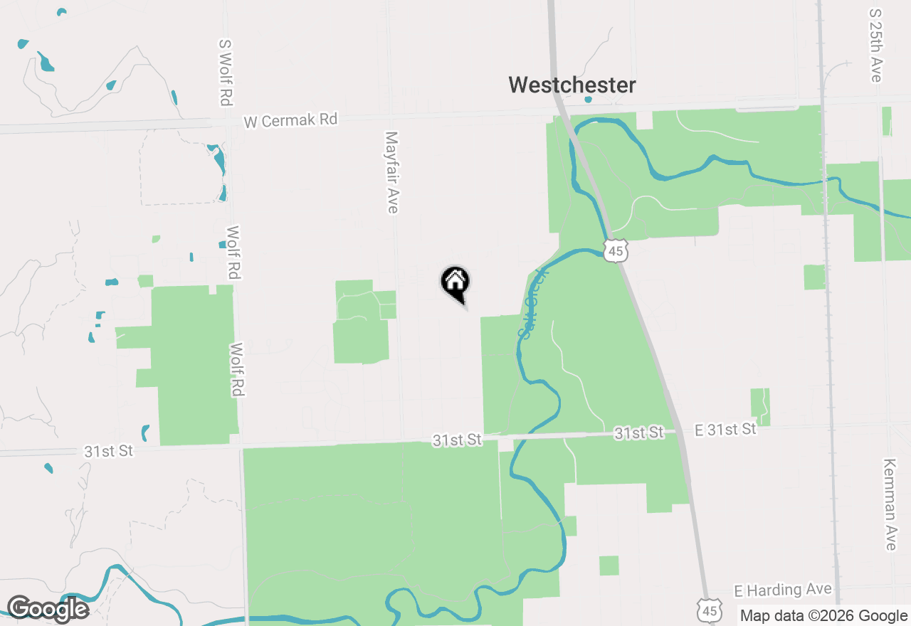 Map of 10640 Wakefield Street, Westchester, IL 60154