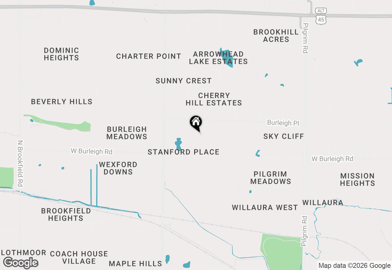 Map of 3230 Fordham Ct, Brookfield, WI 53005