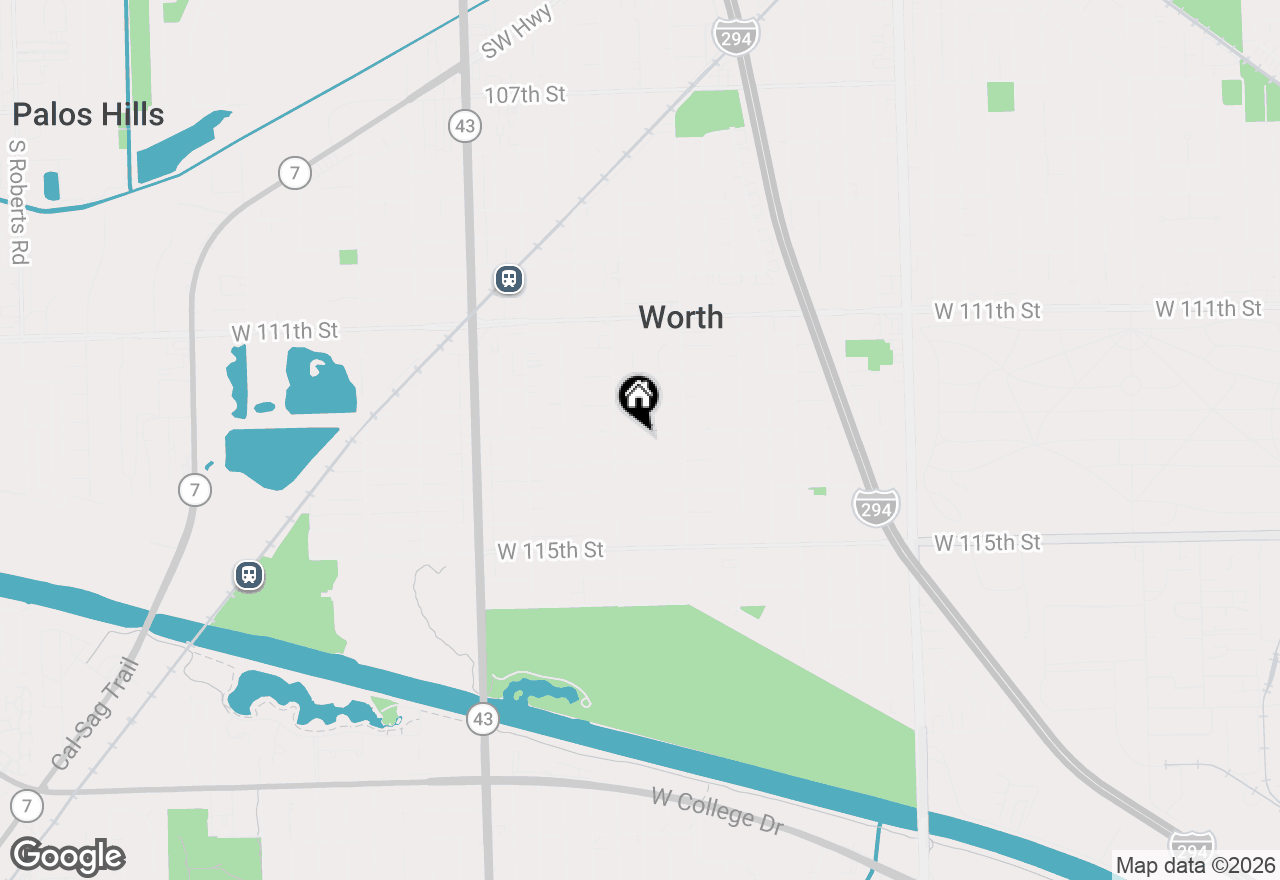 Map of 6837 W 113th Street, Worth, IL 60482