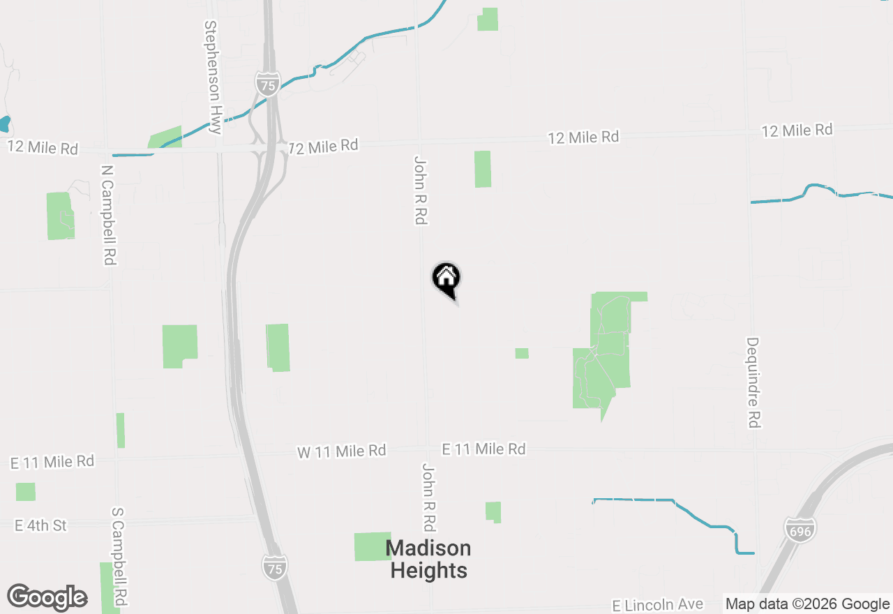 Map of 27828 Groveland Street, Madison Heights, MI 48071